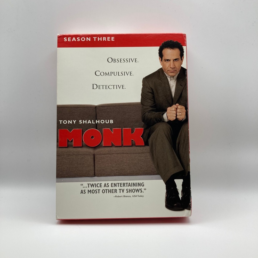 Monk The Complete Third Season DVD Set Tony Shalhoub TV Series 17215